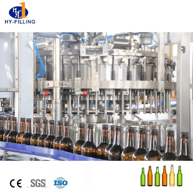 full auto beer filling system supply Automatic Glass Bottle Making beer filling sealing machine