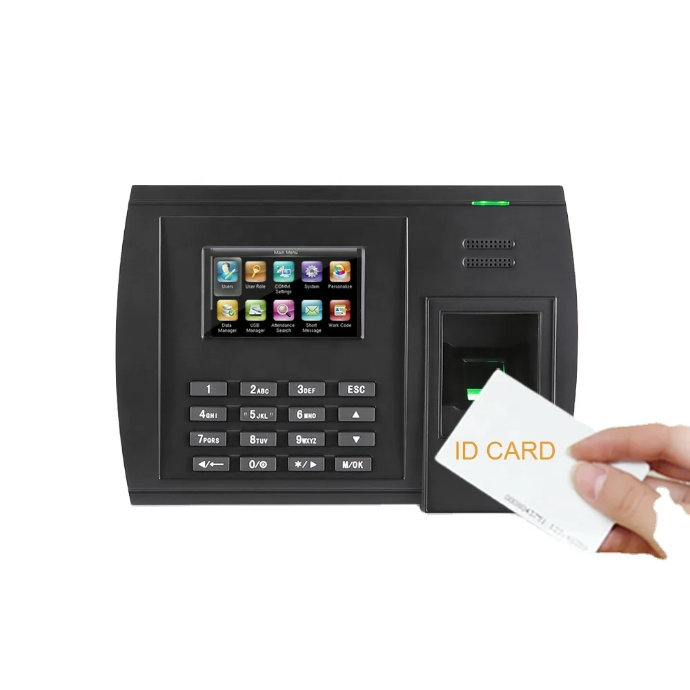 RFID Card and Biometric Fingerprint Time Attendance System with WIFI Function