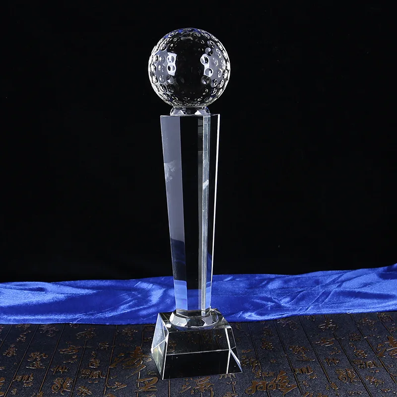 Crystal Trophy Diamond Top Crystal Trophy Awards For Business Souvenir Gifts Ball Custom Blank Crystal Trophy