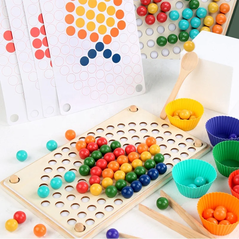 Montessori Benefit Intellectual Toys Preschool Children Classification Color Matching Toys Educational Games