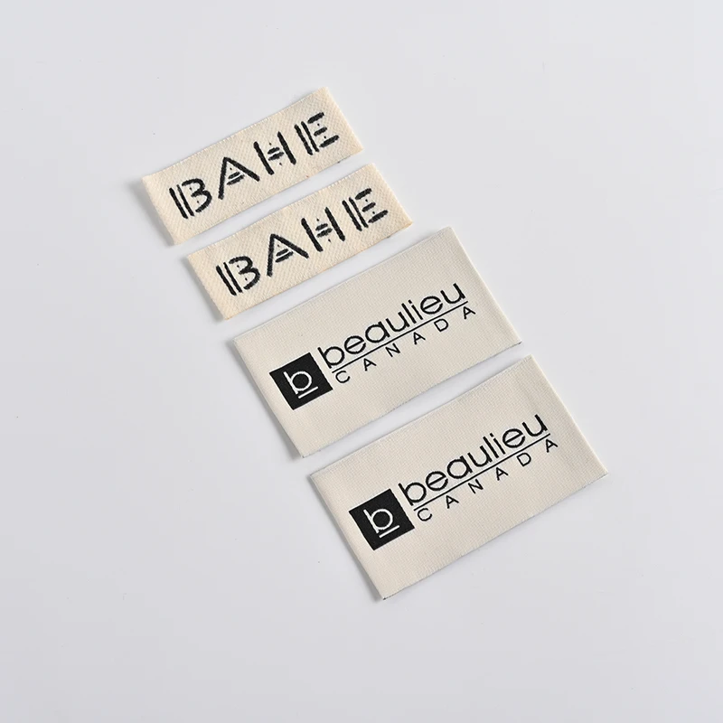 Customized Brand Logo Clothes Garment Fabric Labels High Density Clothing Satin Printing Tag Woven Labelsbels