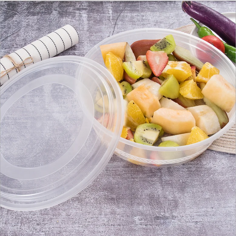Disposable Round White Plastic Microwaveable Take Out Recyclable Biodegradable PP Plastic Food Container
