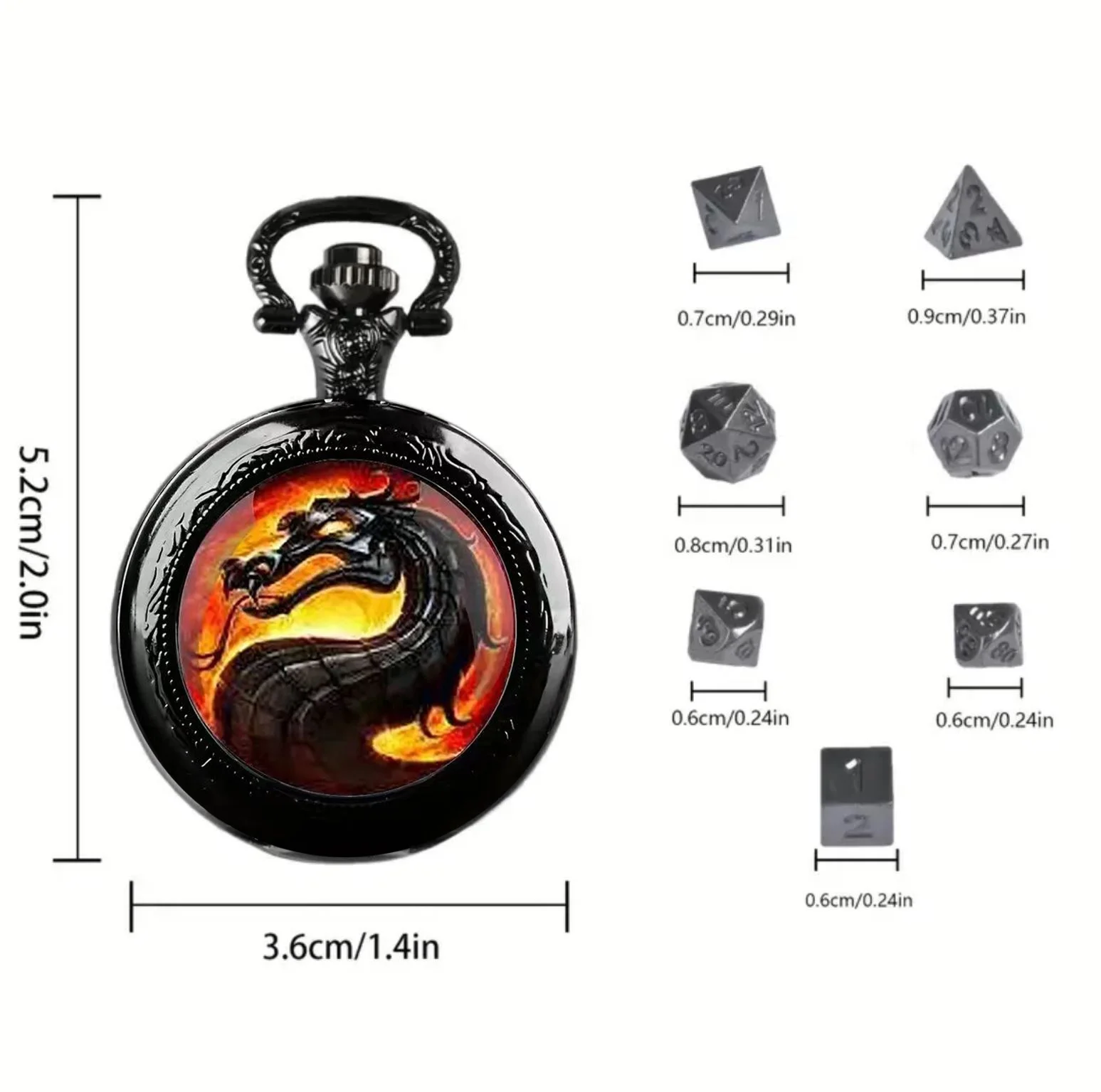 2024 новый дизайн dnd кости с коробкой драконом/волком RPG игра