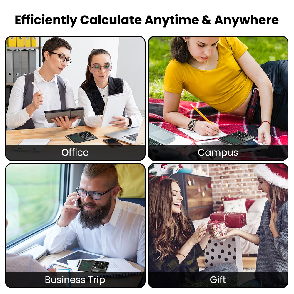 5 Inch Lcd Tablet Mini Calculator Graphic Handwriting Board Function Pocket Foldable 12 Digits Calculator Notepad