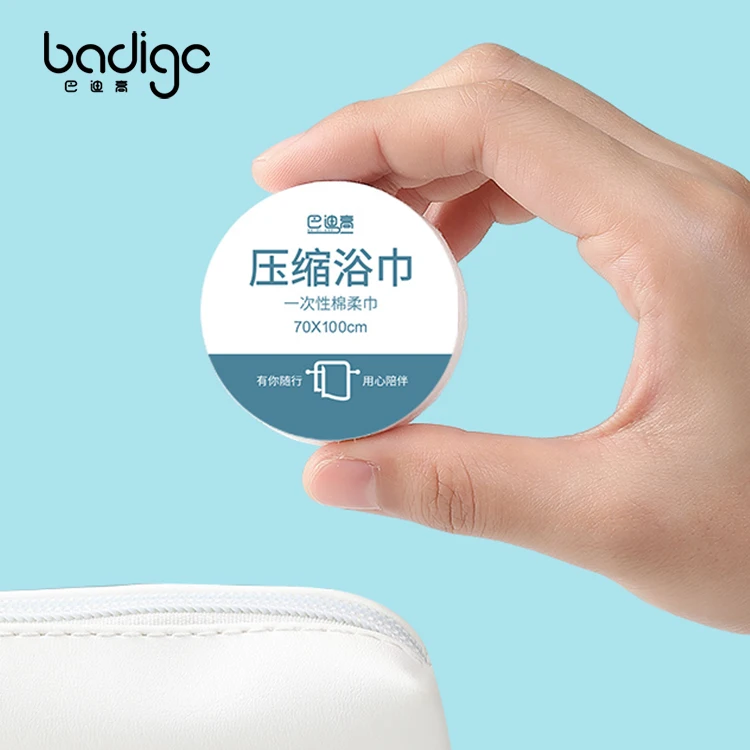 Non-woven fabric quick dry pet compressed towel large one time use refreshing OEM service full size compressed disposable towel