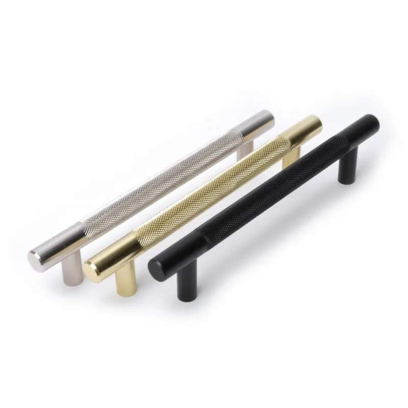 Brushed Gold Black Silver Aluminum Furniture Dresser Drawer Pulls Kitchen Cabinet Hardware for Cupboard Wardrobe Closet Doors