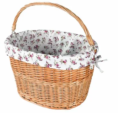 
handmade wicker woven bicycle willow basket 