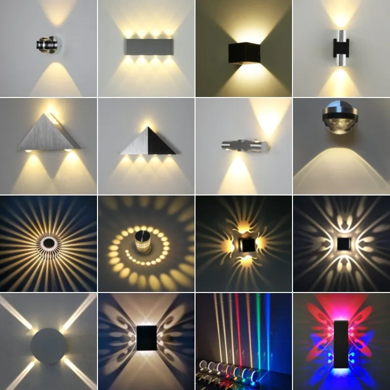 Wholesale Modern Indoor Bedroom Interior Led Wall Mounted Sconce Lamp Decorative Background Up And Down Led Wall Light For Home