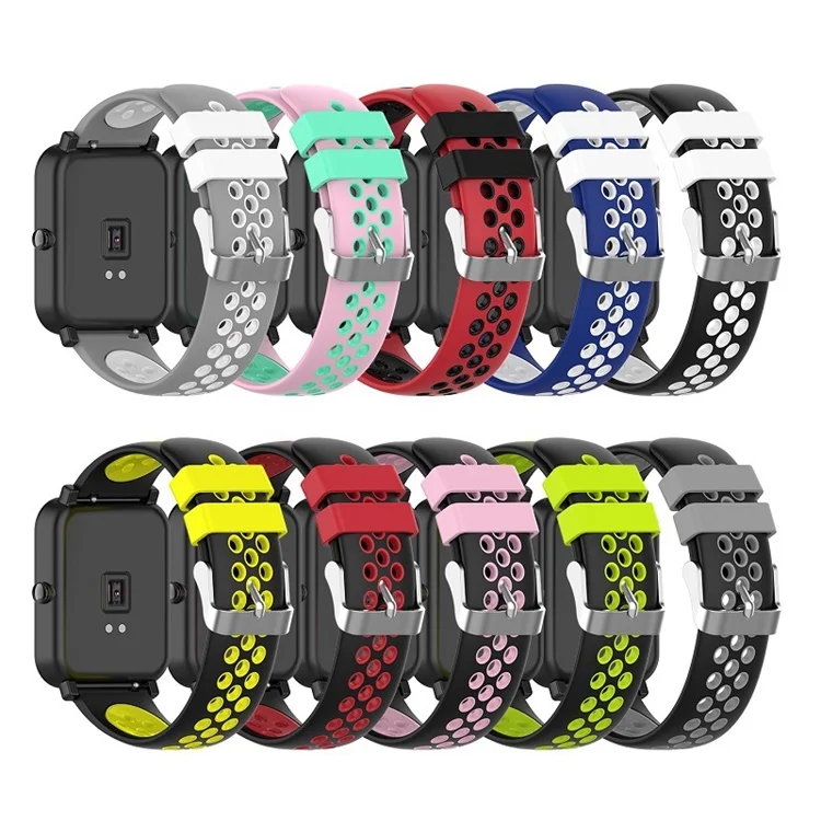 20mm silicone rubber watch band strap straps For Amazfit BIP / GTR 42mm / GTS (A1913)