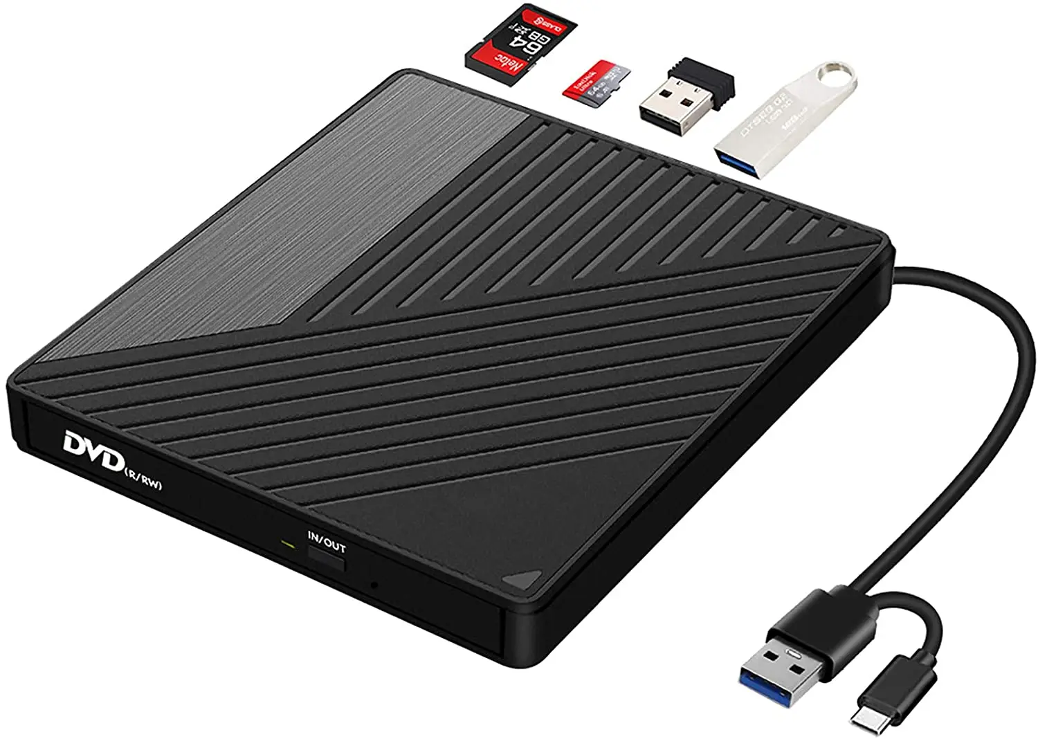 USB 3.0 Type-c подключи и работай DVD-плеер с USB-концентратором SD + TF кардридер для MacBook Pro Air Windows Linux внешний