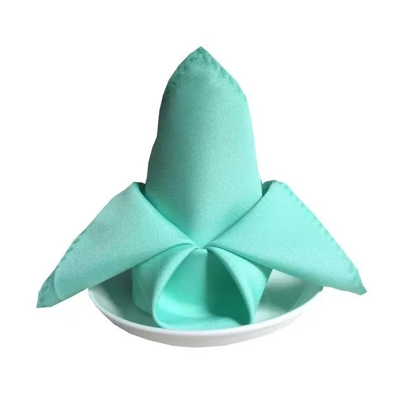Wholesale 100% Polyester Fabric Reusable Wedding Restaurant Linen Table Napkin