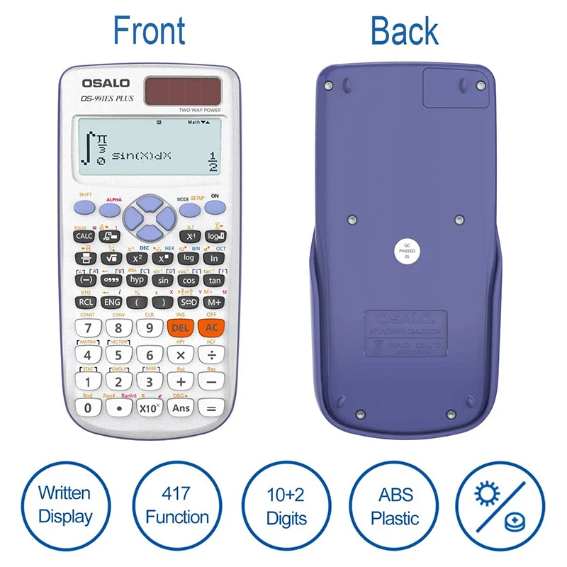 Cheap calculator wholesale manufacturer 417 function student school fx scientific calculator
