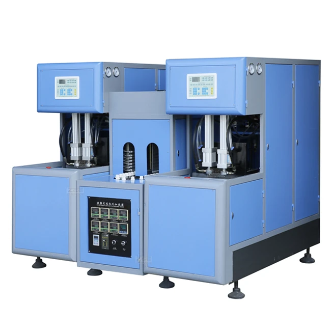 2 cavity 3L semi automatic small PET bottle stretch blow molding machine