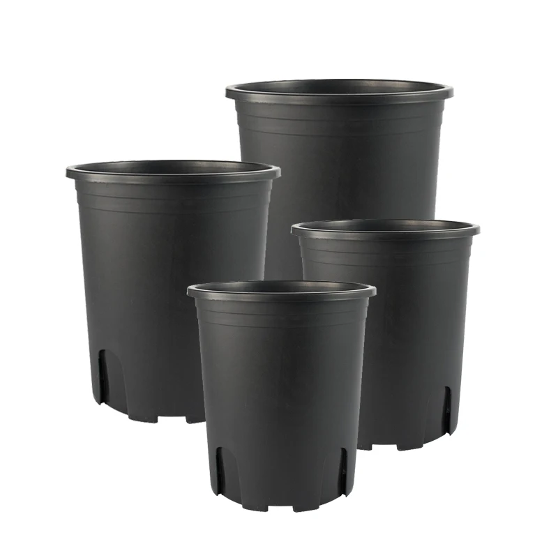 China Supply Indoor Plants Pots 1/2/3/5/7 Gallon Large Plastic Pots Garden Pots Planters for Flower Plants