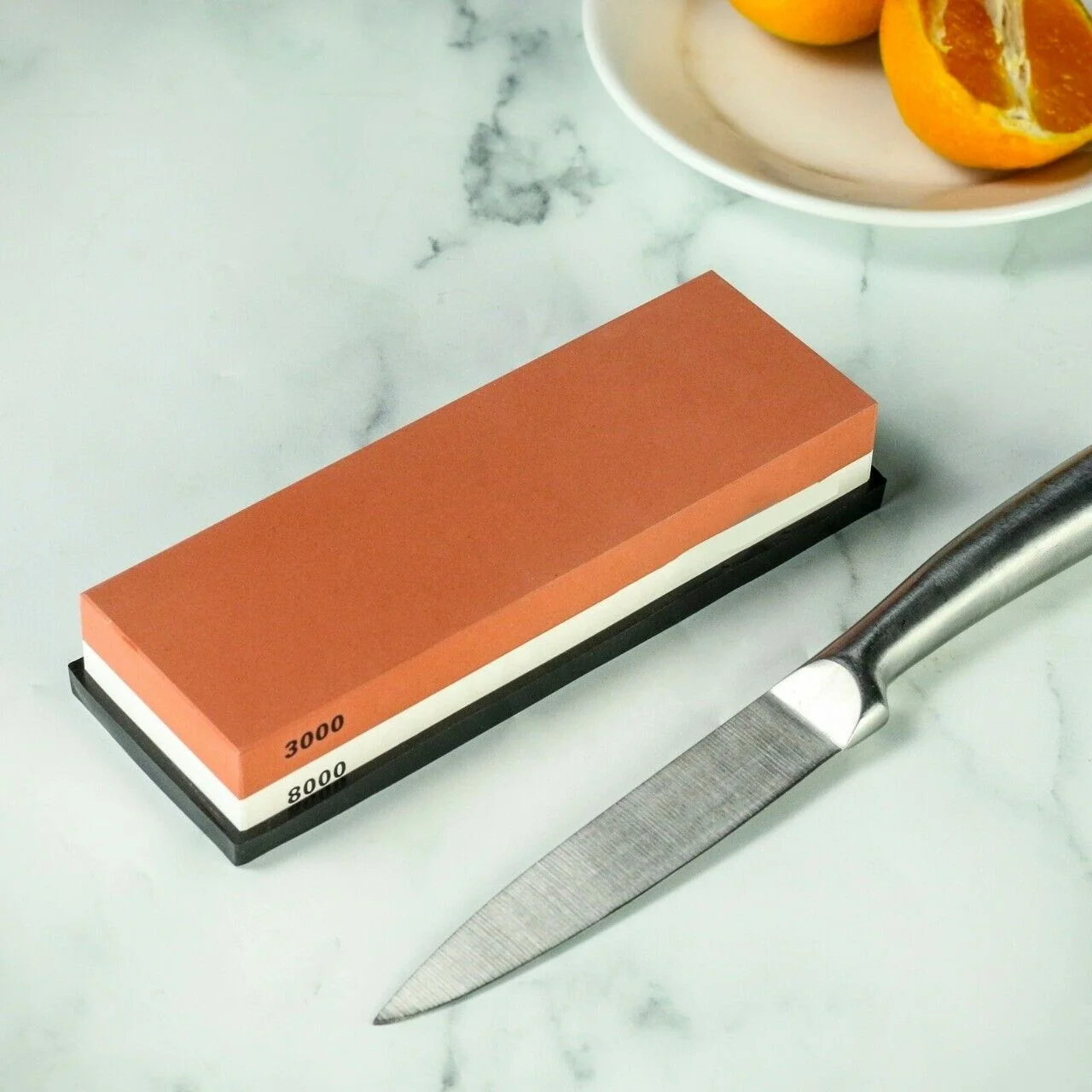 Whetstone Knife Sharpening Stone 3000/8000 Grit Combination Waterstone