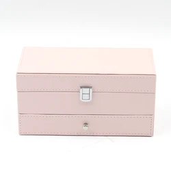 Hot popular 4 slots watch packaging box with pink pu leather 2 slots jewelry box watch case in stock
