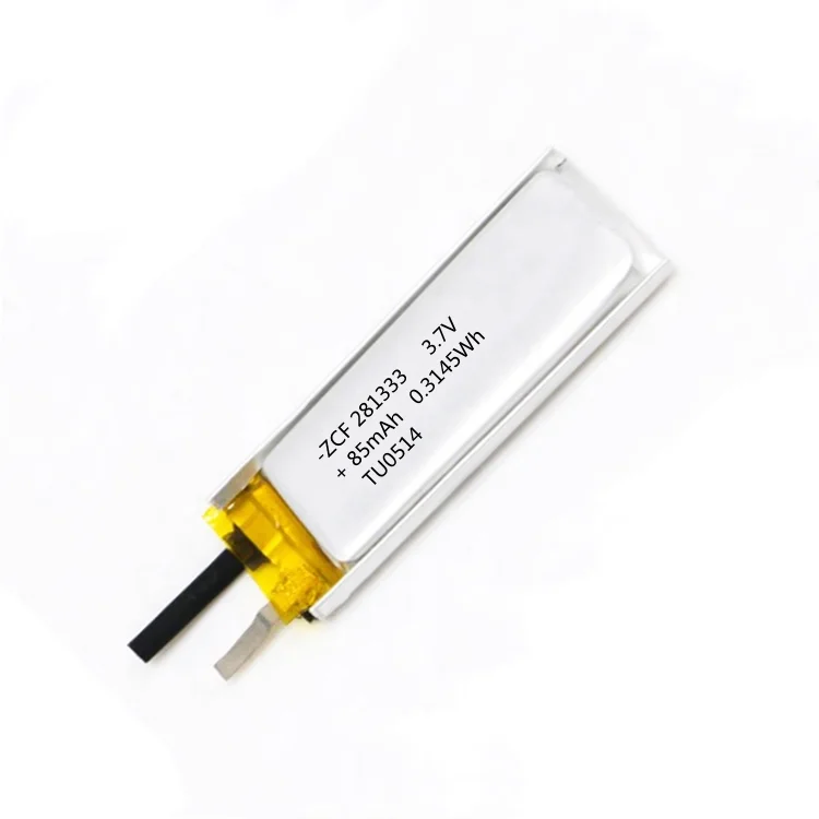 KC Certified ZCF281333 85mAh 3.7V Rechargeable Lithium Ion Polymer Battery for Wearable Posture Corrector