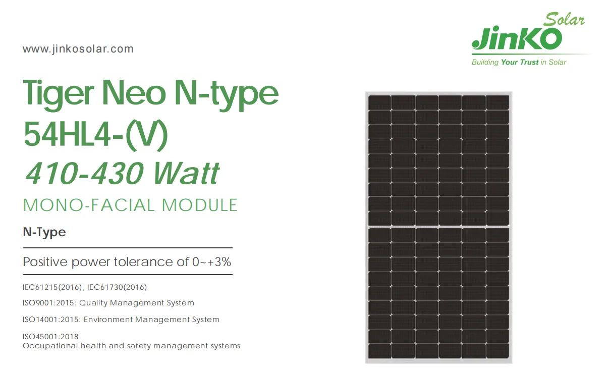 Полуэлементная фотоэлектрическая солнечная панель Jinko 430 Вт 550 610 PV модуль биолицевые солнечные