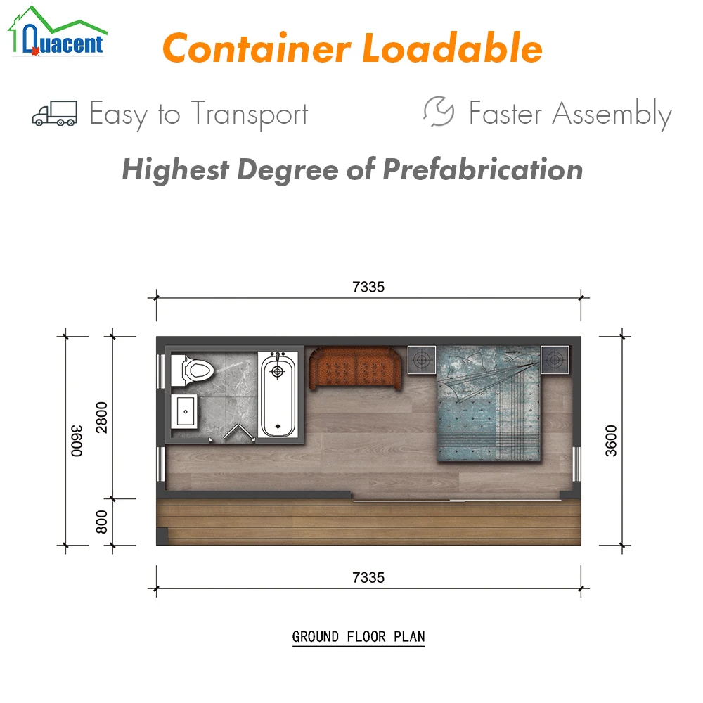 Cheap Price Tiny Cabins Homes Wood Portable Casas Mobile Ready Made To Ship Modern Mini Small Prefabricate Prefab Houses Pod