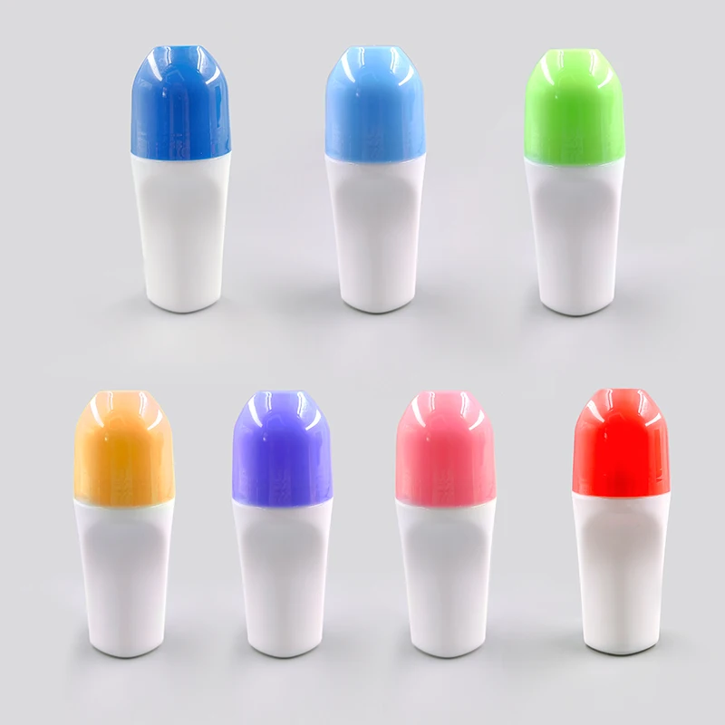 wholesale empty deodorant bottle 50ml colorful Ceramics Roll on Bottle custom logo deodorant bottles maker