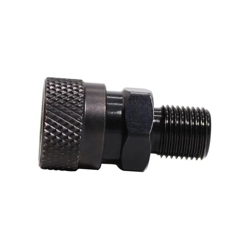 High Quality Black Oxide PCP 1/8 BSPP Male Thread to 8mm Female Quick Disconnect Connect Plug Foster Adapter