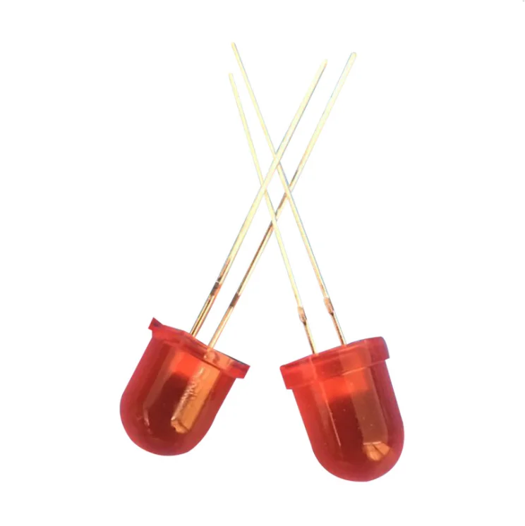 Juhong led 8 мм круглый светодиодный Диод Красный рассеянный СВЕТОДИОД 650 нм f8 бесплатный образец