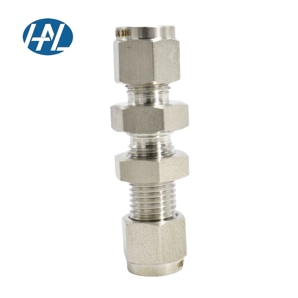 Parker Type Bulkhead Male Connector Compression Tube Fitting with NPT Thread