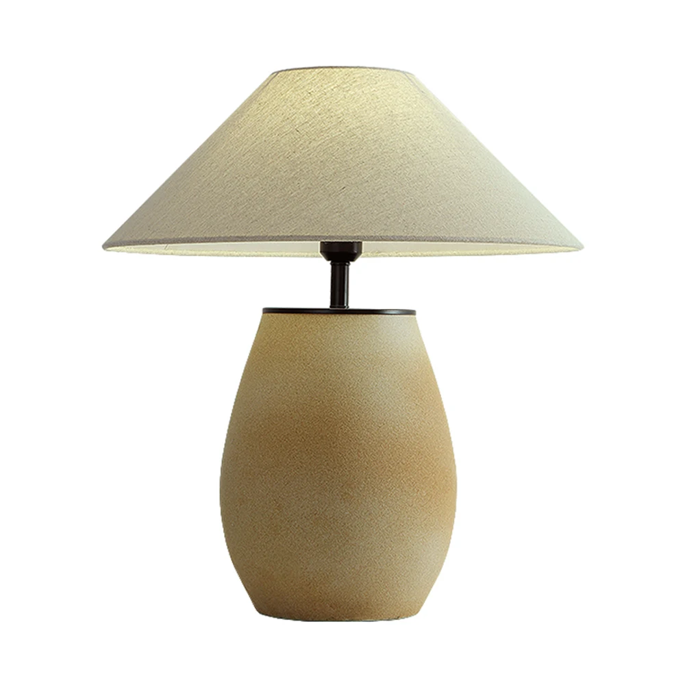 Postmodern MInimalist Creative Ornament Table Lamp Vintage Bedside Lamp Ceramic Texture Table Lamp for Bedroom Hotel