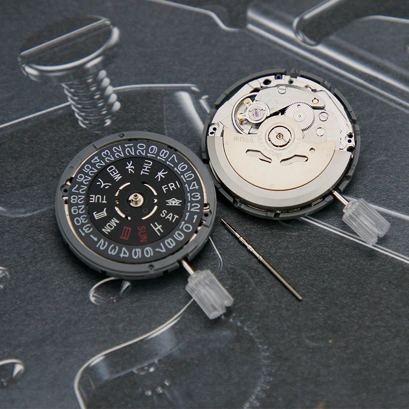 Japan Mechanical Automatic Black Plate  NH36A  4H Clock  Movement