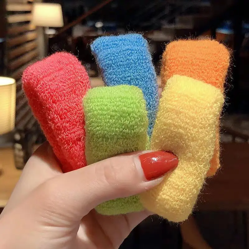 New Women Colorful Cute Solid Elastic Hair Bands Girls Soft Hair Scrunchies Ties Hair Accessories