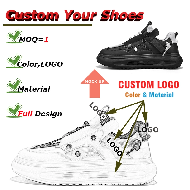 Custom Top Quality Sneaker Shoe Design Fashion Brand Skateboard Shoes for Men zapatos de hombre Walking Style Casual Shoes