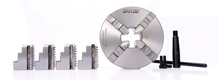 High Quality K12 Series 4 Steel Carton Boxes 4 Jaw Lathe Chuck Lathe Chuck 4 Jaw 400mm Size 100 Mm Bore 4 Jw Manual Chuck Sandu
