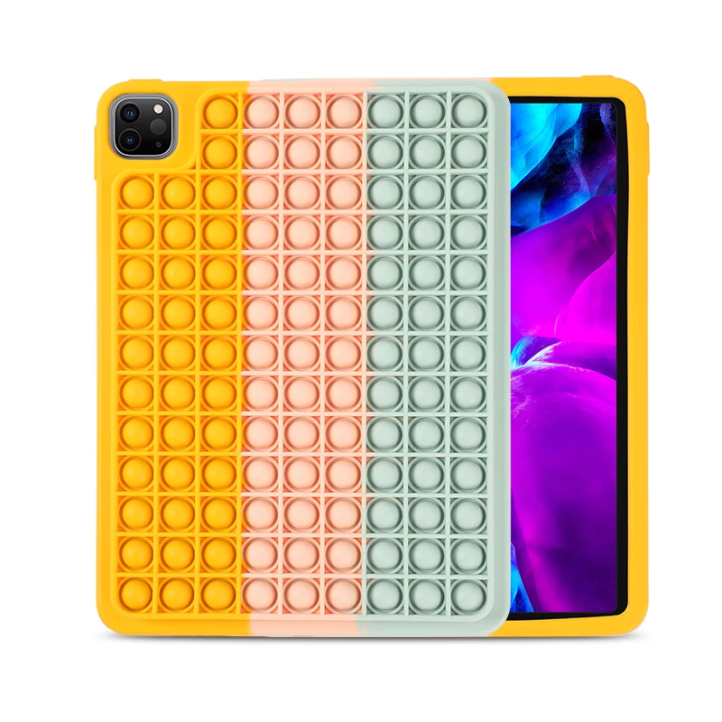 US Warehouse пузырь игрушки Fidget хлопки планшетный чехол подходит для iPad Pro 12 9 силиконовый ПК 10 2/10 9/11