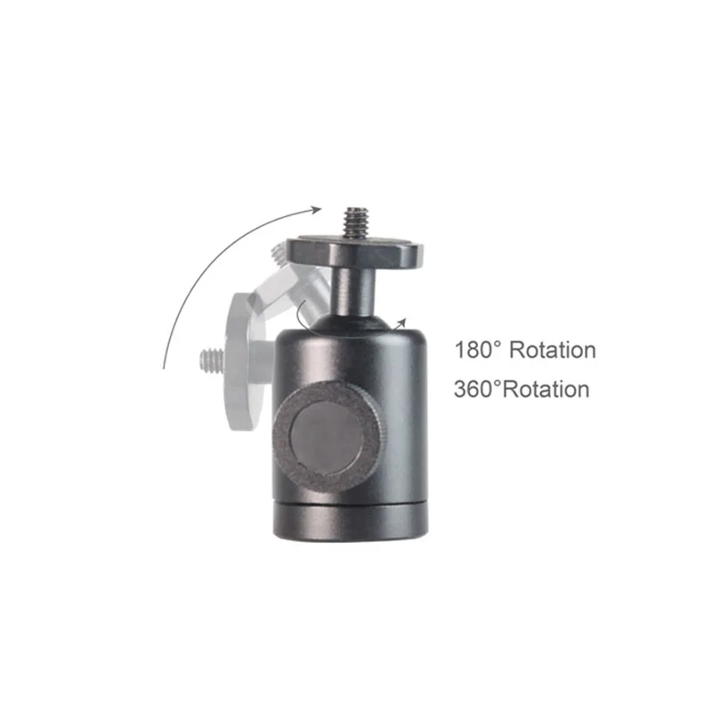 360 Degree Rotating 1/4' Screw Mini Ball Head Tripod Cold Shoe Mount Hot Shoe Adapter Photo Studio Accessories for DSLR Camera