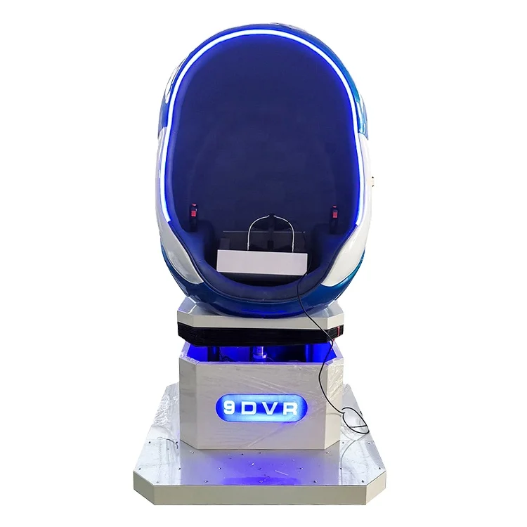 One Player 9D VR Amusement Park Equipment Interactive Virtual Reality VR Simulator Egg Chair Cinema Movie Arcade Game Machine