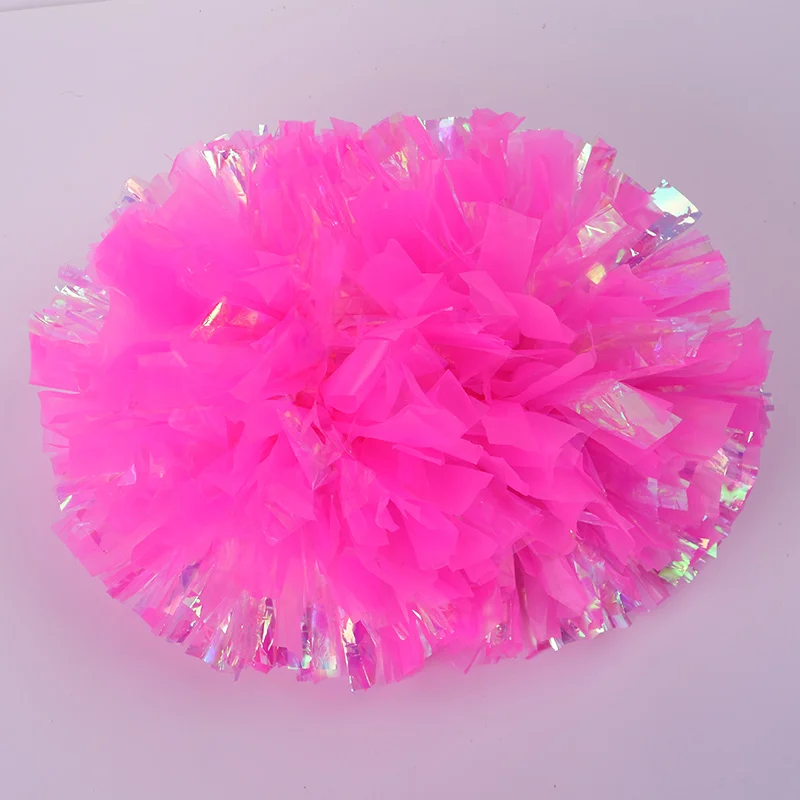 Custom Rainbow Plastic Cheerleading Pom Pom Girl Cheer Refueling Props Cheerleading Pompoms