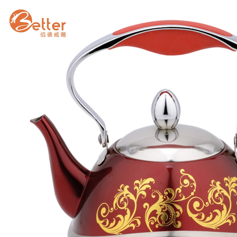 The Best Selling Product Double Walled Colored 304 Stainless Steel Teapots
