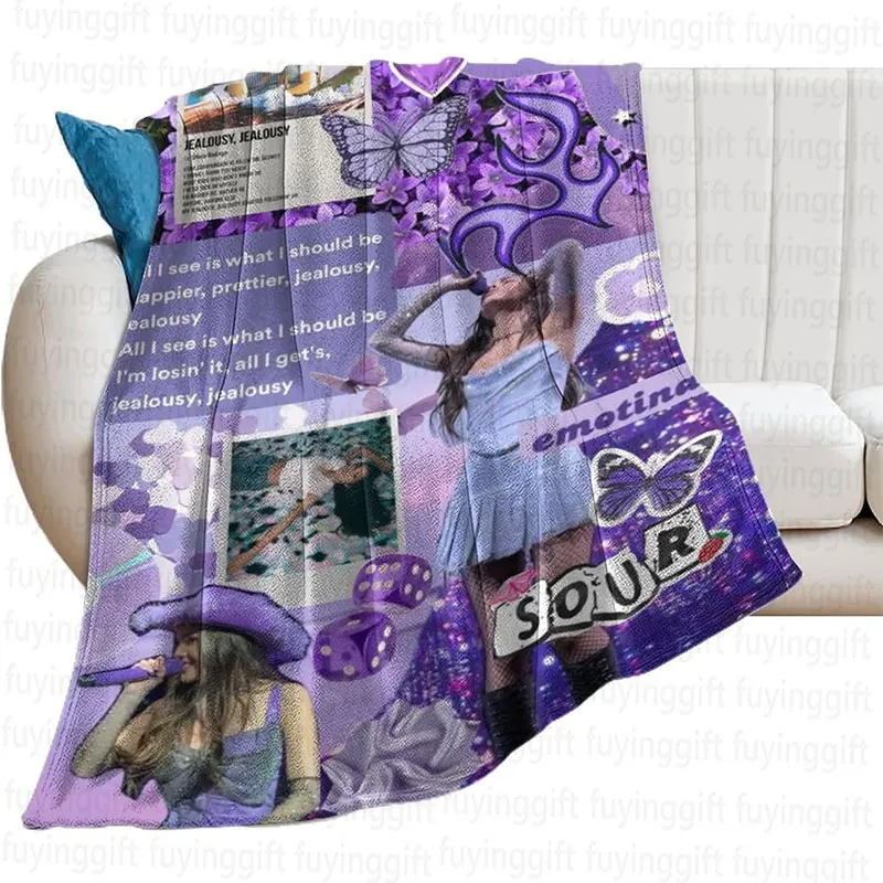 Hot Selling USA Superstar Singer Actress Olivias Blanket Small Quantity Custom High Quality Fleece Plush Throw Blankets