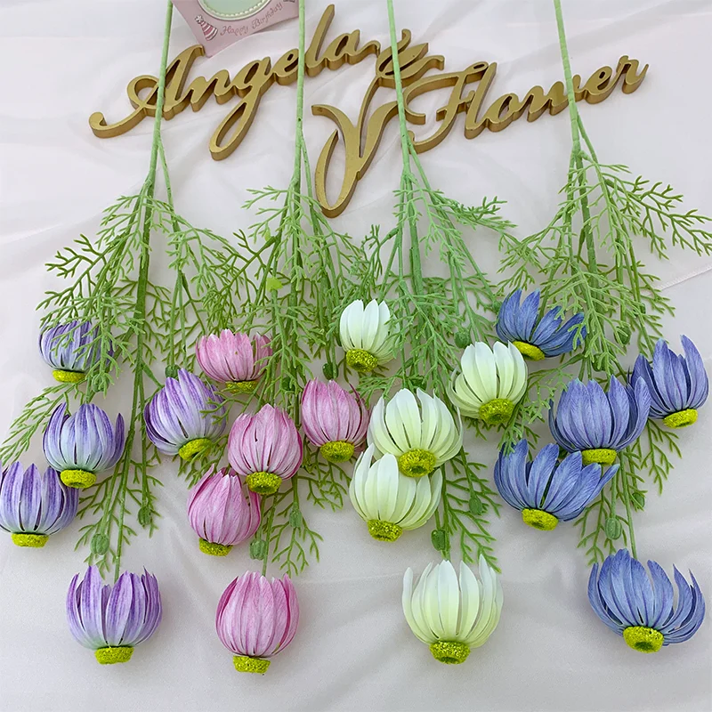 Wholesale 5 Heads Like Real Artificial Sunflower For Floral Decoration Angela Flower Official Store Bulk A8332