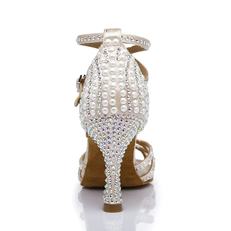 
Fashion Ballroom Latin Tango Dance Shoes Women Soft Sole High Heels for Women Skin Color Stable Dancing latin dance shoes woman 