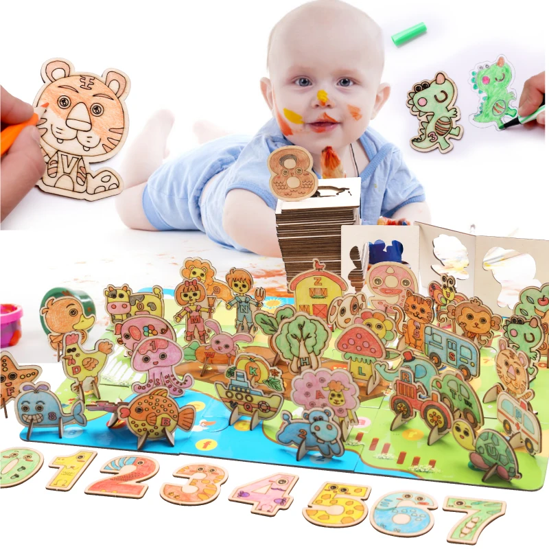 Preschooler Early Learning Magic Animal Coloring Aqua Drawing Painting Book Toys  Stereoscopic  Image  Reused Water Doodle Books