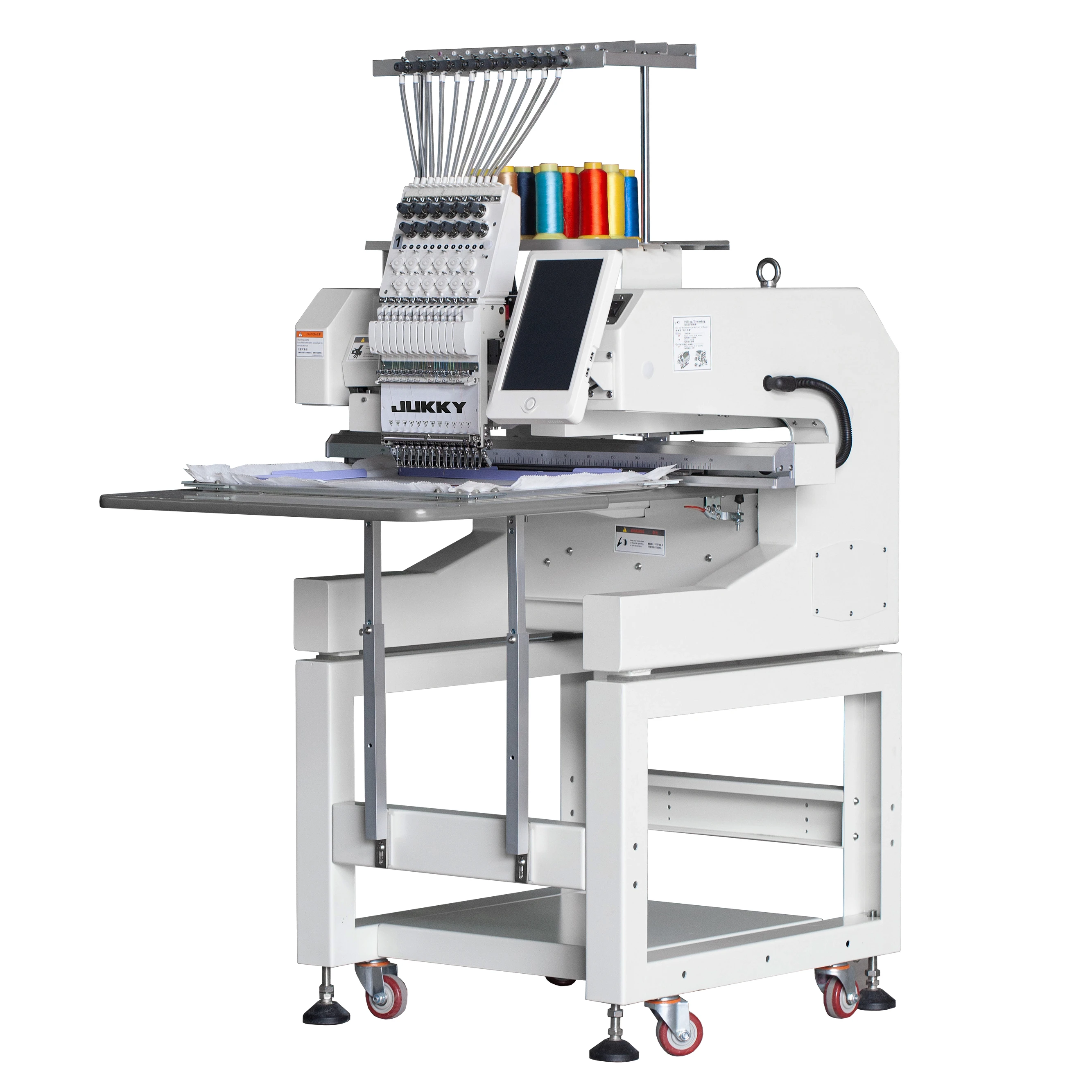 JUKKY 1201 автоматическая компьютеризированная вышивальная машина с одной головкой 12 игл промышленная гигантский дисплей для кепки