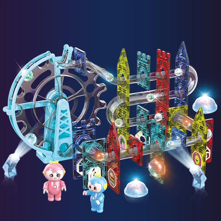 New product ideas 2023 magnet building tiles  3D funny construction magnetic blocks & model building  toy building block sets