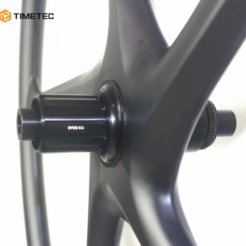 700C 5 Spoke Gravel Bike Carbon Wheels Light Road Disc Brake Bicycle Wheelset Carbon Hub Center Lock Tubeless DT Rachet