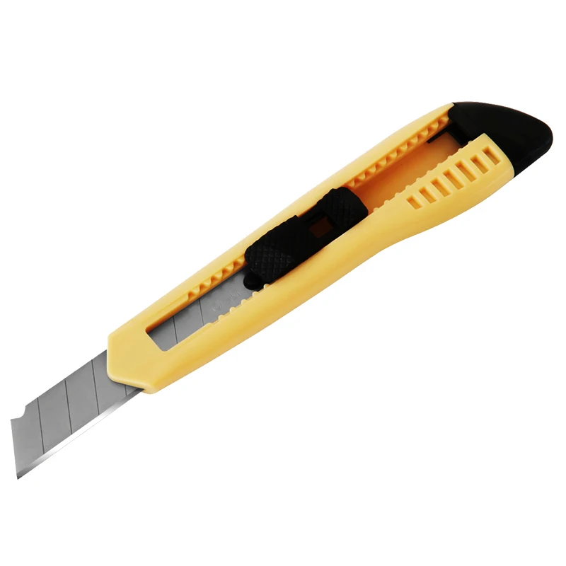 Deli 2003 yellow manual office metal art knife portable unpacking express knife household paper cutter 240pcs Per Carton Set