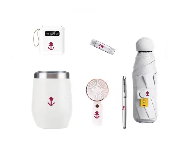 business christmas return gifts giveaway mini innovative products promotional Corporate gifts with printing power bank gift set