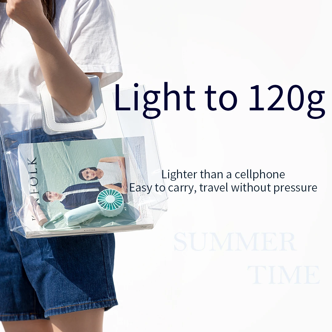 Hot Sale Mini Pocket Handheld Fan Three Speed  China Factory Wholesale mini fan four color Type C 5000 mAh Battery