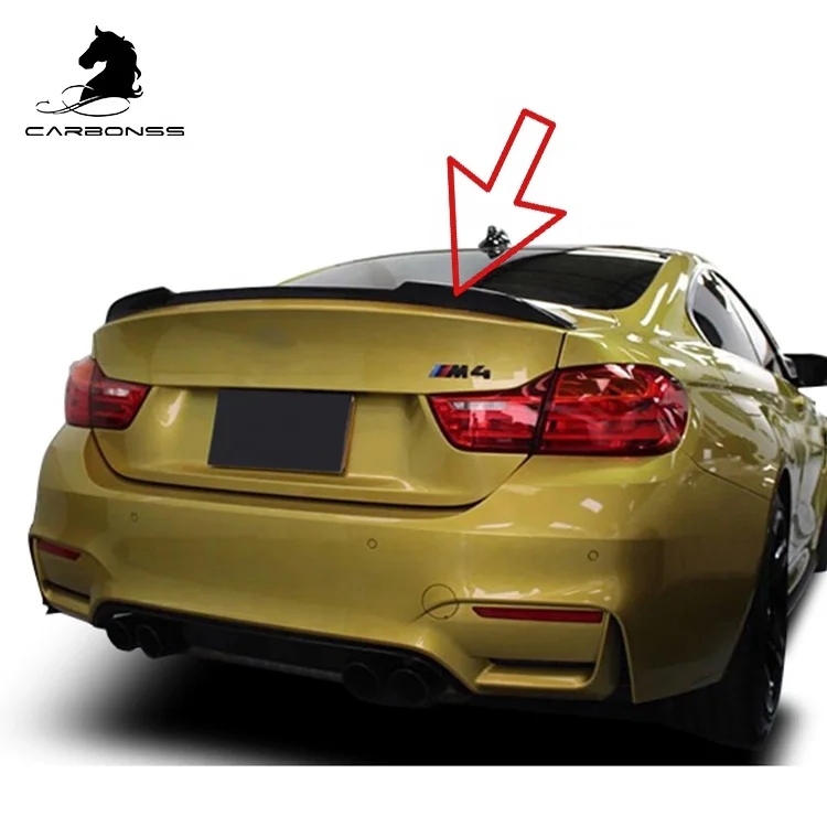 Auto Carbon Fiber CS Type Rear Trunk Ducktail Spoiler For BMW M4 Series F82 2014+