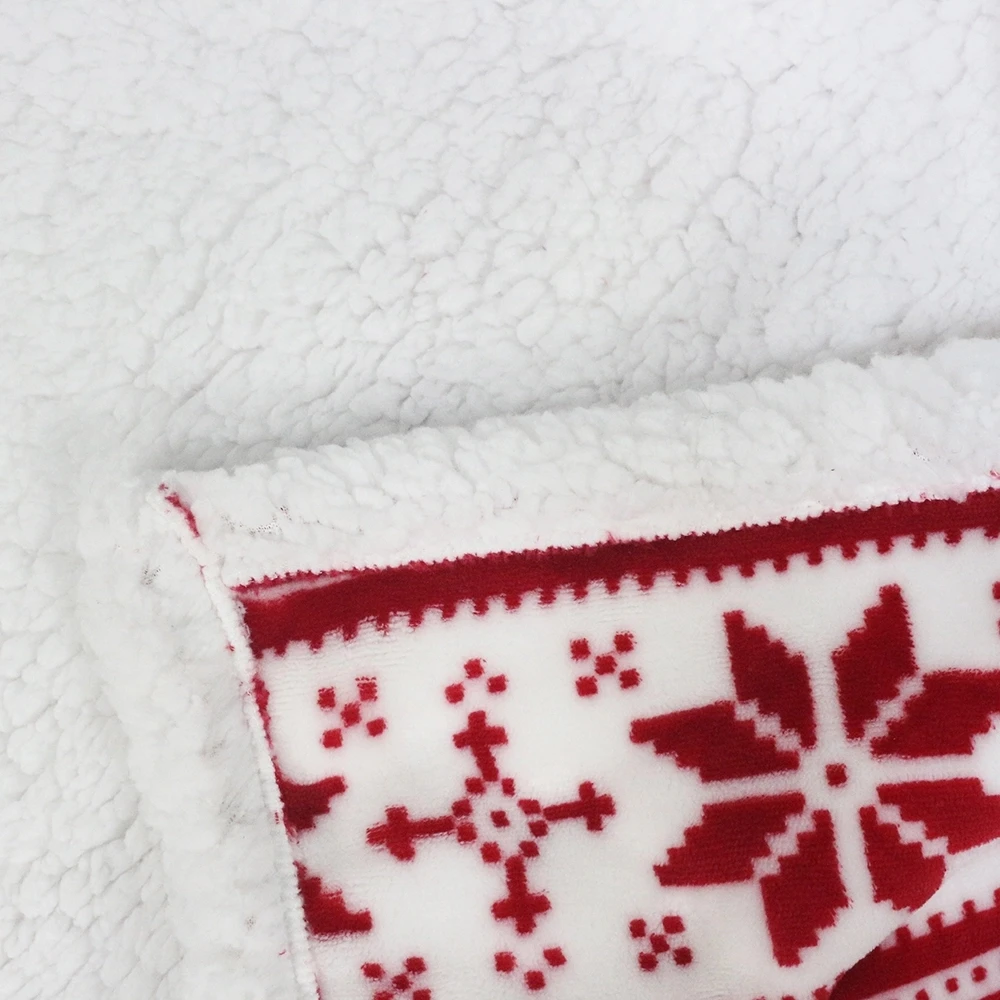 Custom bed comforter set warm lamb fleece baby bed quilt sherpa blanket