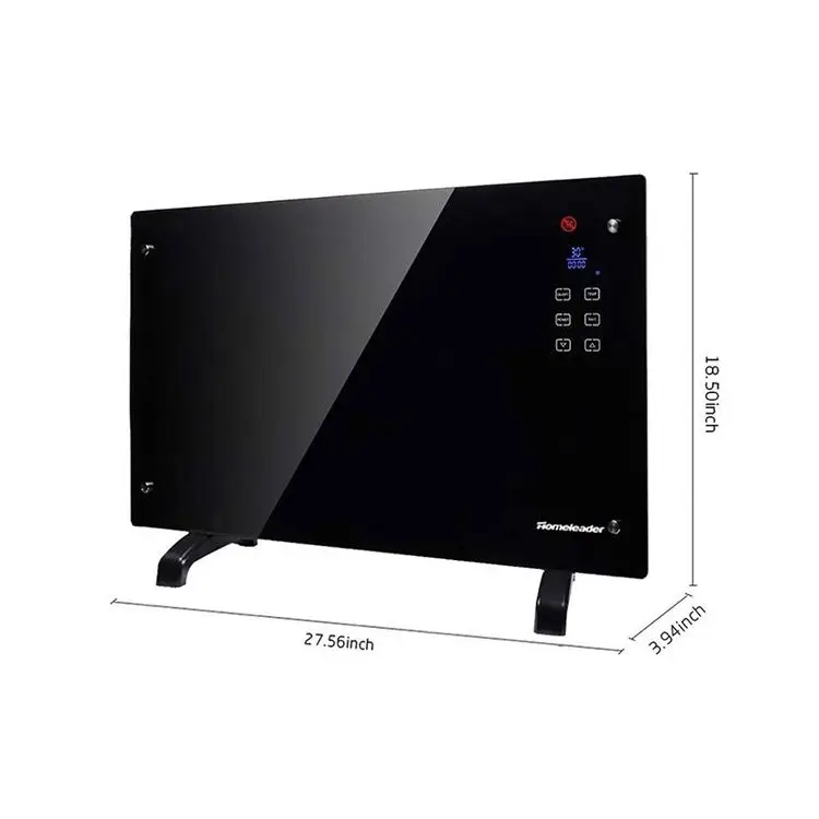 Wholesale freestanding eco electrical adjustable thermostat overheat protection infrared wall glass panel convector heater